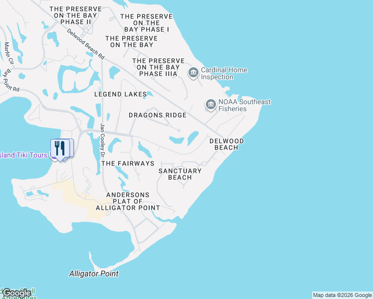 map of restaurants, bars, coffee shops, grocery stores, and more near 3400-3466 Dragon Ridge Rd in Panama City