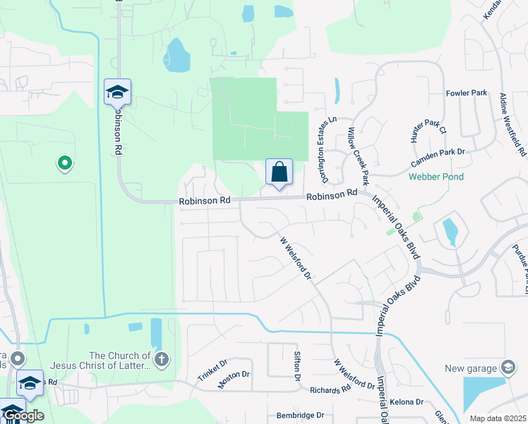 map of restaurants, bars, coffee shops, grocery stores, and more near 31511 Kingston Village Drive in Spring