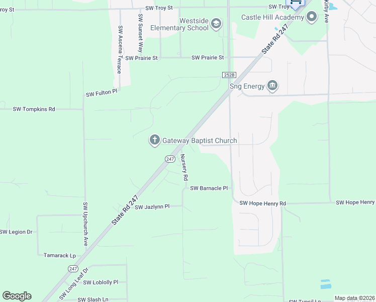 map of restaurants, bars, coffee shops, grocery stores, and more near 123 Nursery Road in Lake City