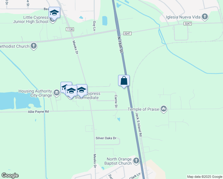 map of restaurants, bars, coffee shops, grocery stores, and more near 1802 West Luther Drive in Orange