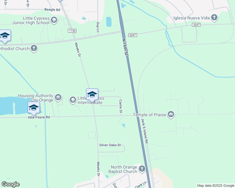 map of restaurants, bars, coffee shops, grocery stores, and more near 1802 West Luther Drive in Orange