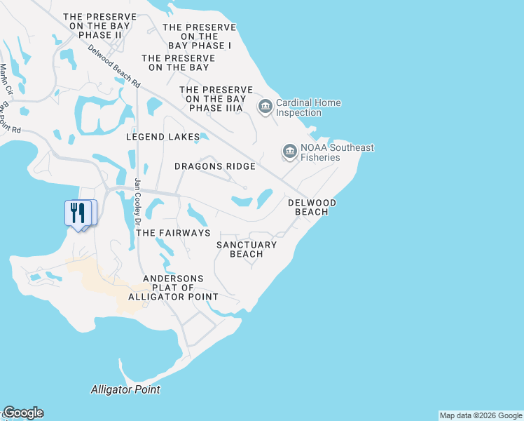 map of restaurants, bars, coffee shops, grocery stores, and more near 3400-3466 Dragon Ridge Rd in Panama City