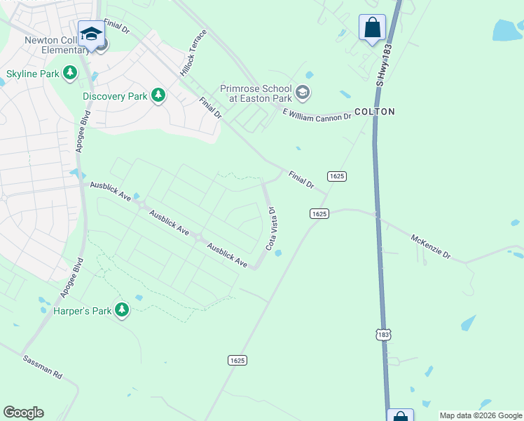map of restaurants, bars, coffee shops, grocery stores, and more near 8417 Lullwater Trail in Austin