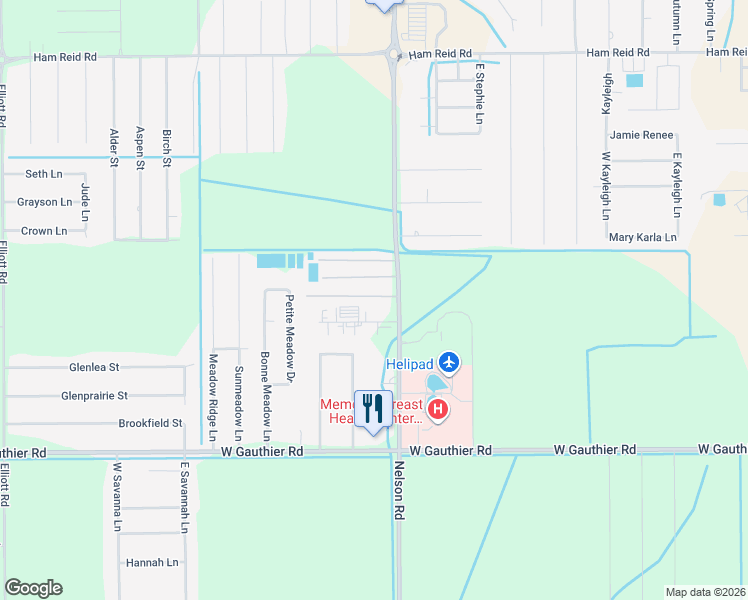 map of restaurants, bars, coffee shops, grocery stores, and more near 6505 Nelson Road in Lake Charles