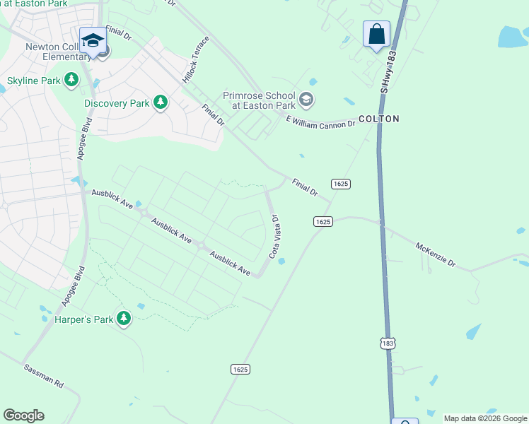 map of restaurants, bars, coffee shops, grocery stores, and more near 8409 Lullwater Trail in Austin