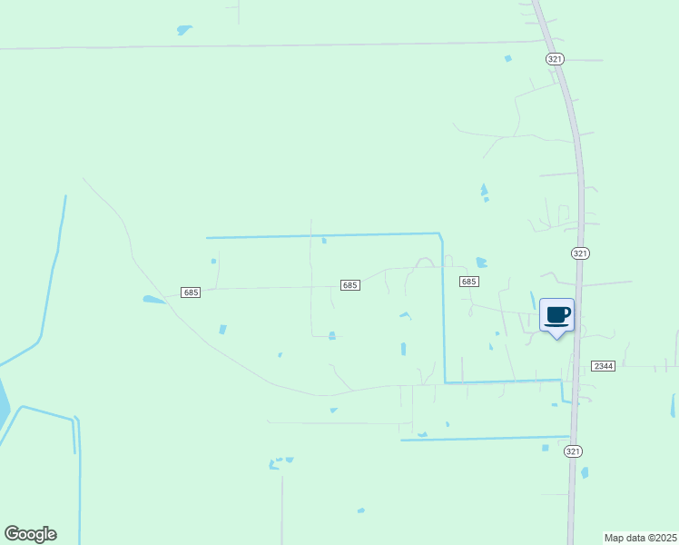 map of restaurants, bars, coffee shops, grocery stores, and more near 676 County Road 685 in Dayton