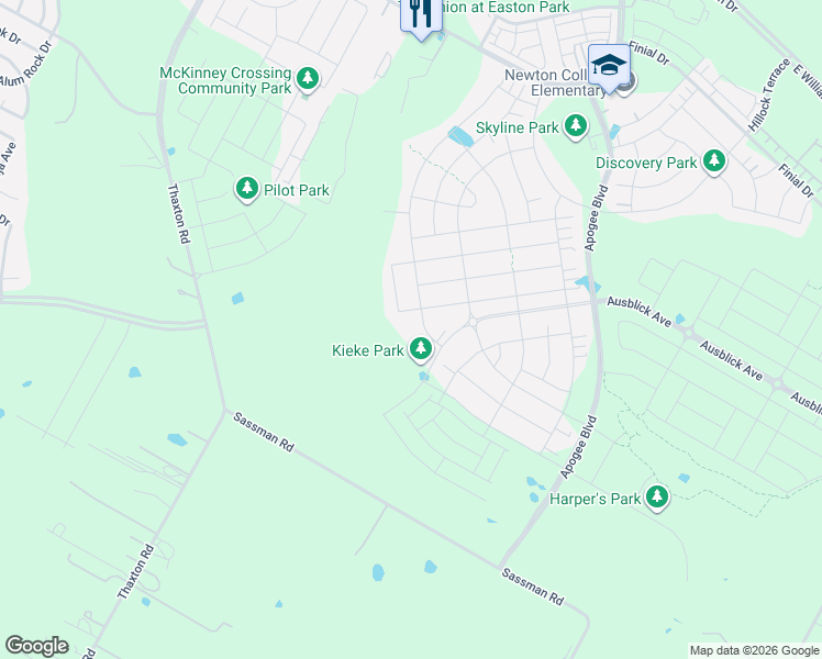 map of restaurants, bars, coffee shops, grocery stores, and more near 8708 Bestride Bend in Austin