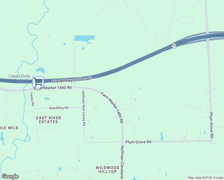 map of restaurants, bars, coffee shops, grocery stores, and more near 31910 Farm to Market 1485 in New Caney