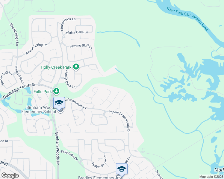 map of restaurants, bars, coffee shops, grocery stores, and more near 3602 Rosalie Park Court in Spring