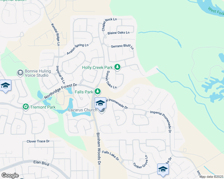 map of restaurants, bars, coffee shops, grocery stores, and more near 31327 Sunset Oaks Lane in Spring