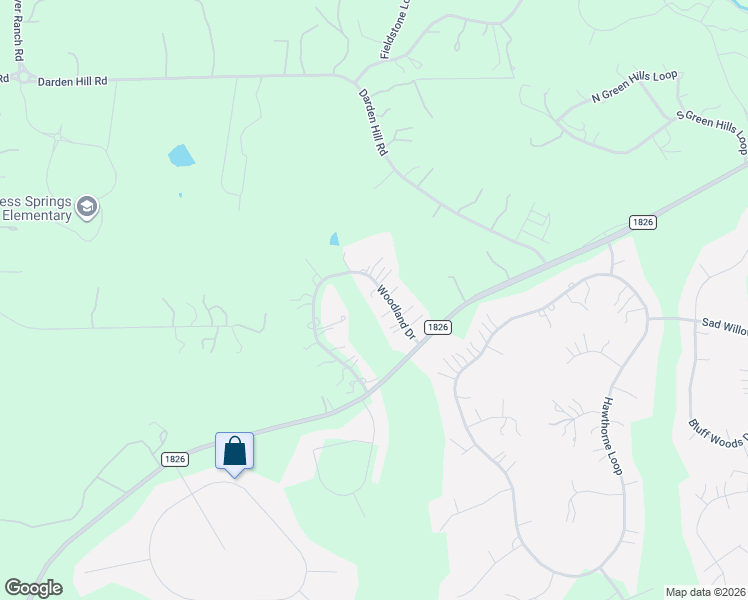map of restaurants, bars, coffee shops, grocery stores, and more near 641 Woodland Drive in Driftwood