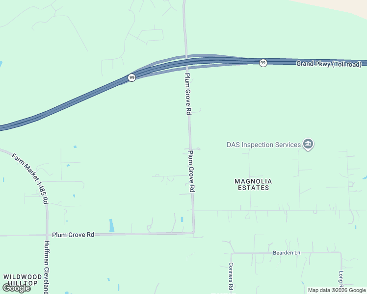 map of restaurants, bars, coffee shops, grocery stores, and more near 203 Plum Grove Road in New Caney