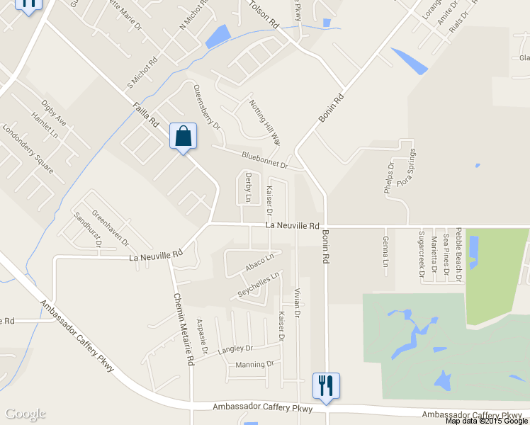 map of restaurants, bars, coffee shops, grocery stores, and more near 103 Kaiser Drive in Lafayette