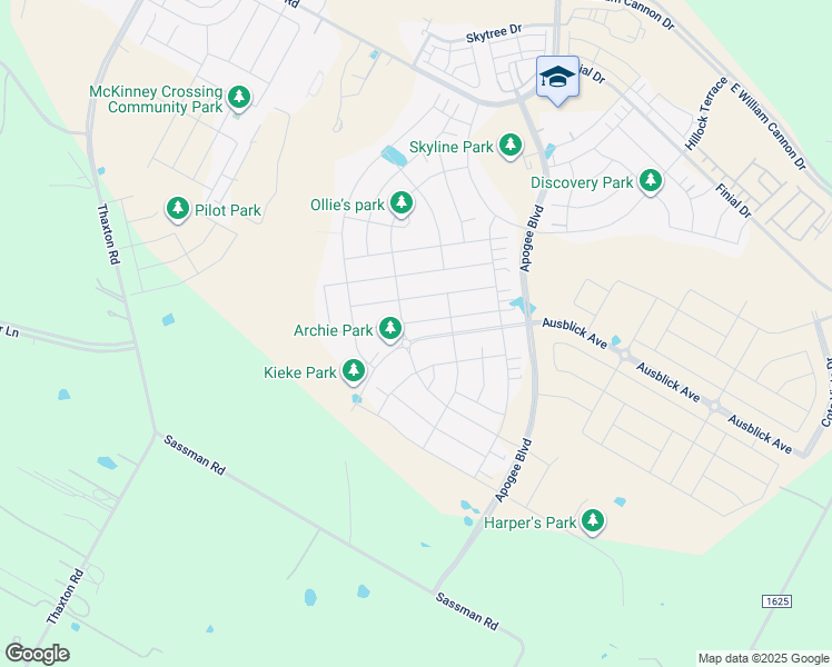 map of restaurants, bars, coffee shops, grocery stores, and more near 8104 Ausblick Avenue in Austin