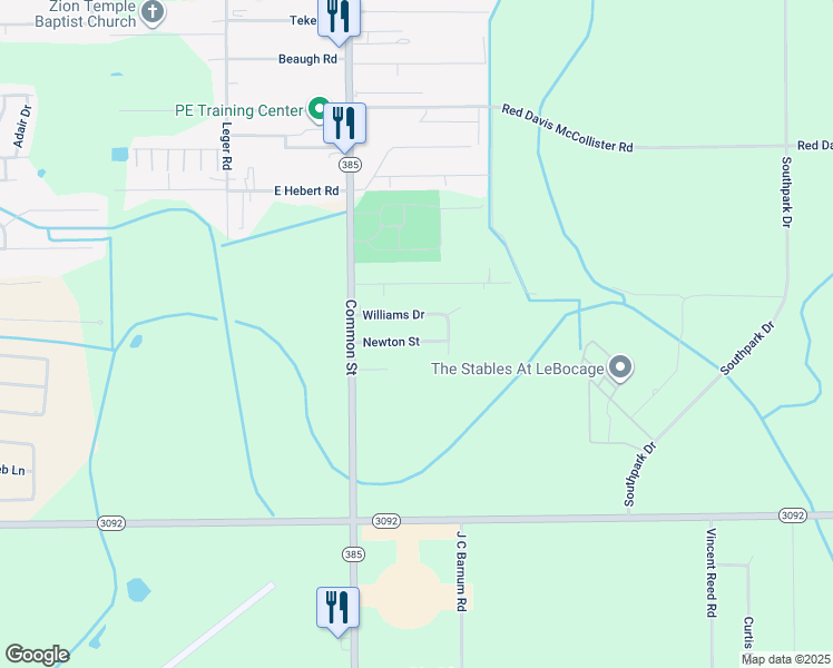 map of restaurants, bars, coffee shops, grocery stores, and more near 701 Newton St in Lake Charles