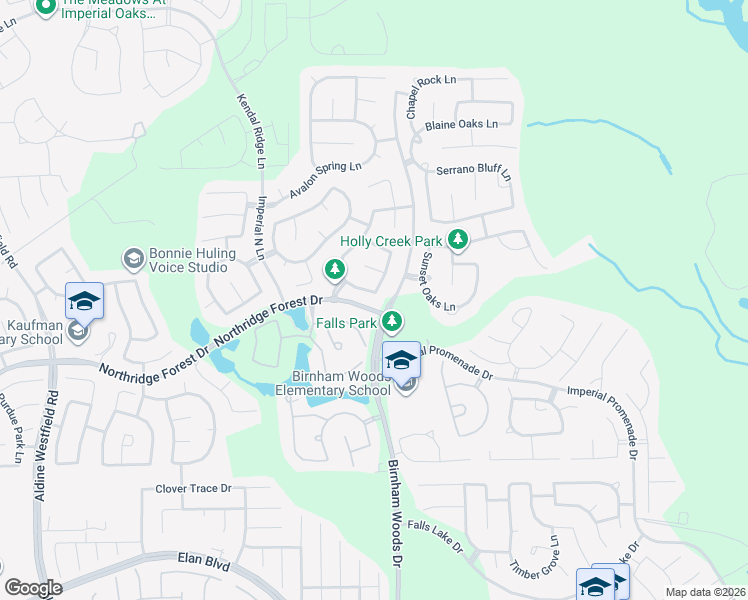 map of restaurants, bars, coffee shops, grocery stores, and more near 3622 Sawyer Bend Lane in Spring