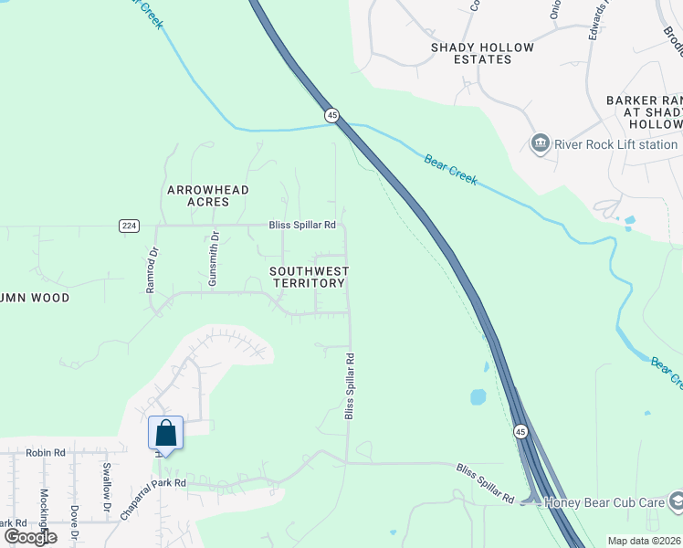 map of restaurants, bars, coffee shops, grocery stores, and more near 3425 Bliss Spillar Road in Manchaca