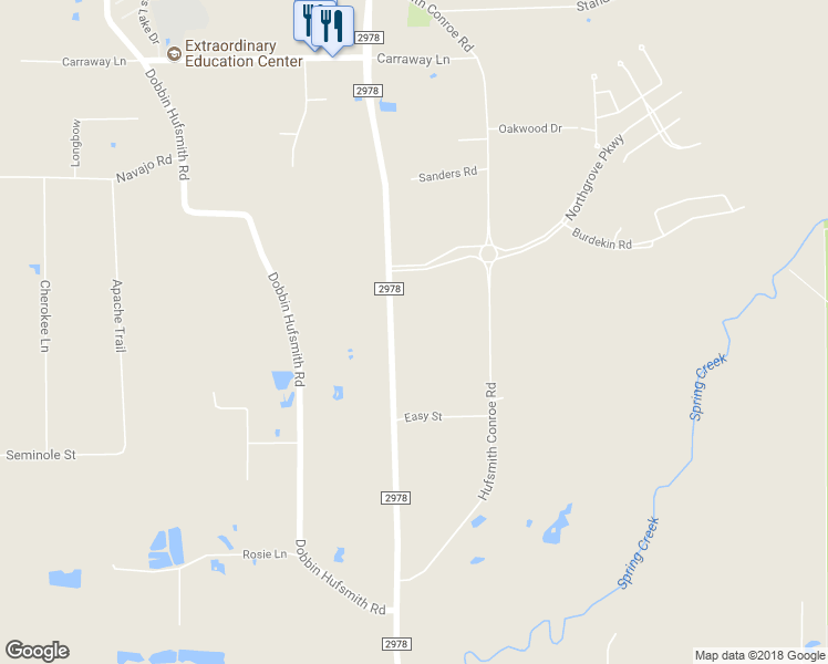 map of restaurants, bars, coffee shops, grocery stores, and more near 26548 Fm 2978 Road in Magnolia