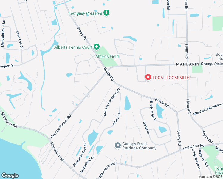 map of restaurants, bars, coffee shops, grocery stores, and more near 2007 Hibernia Court in Jacksonville