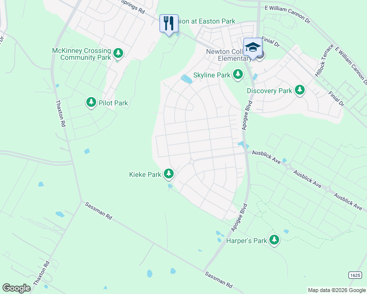 map of restaurants, bars, coffee shops, grocery stores, and more near 8008 Gilwice Lane in Austin