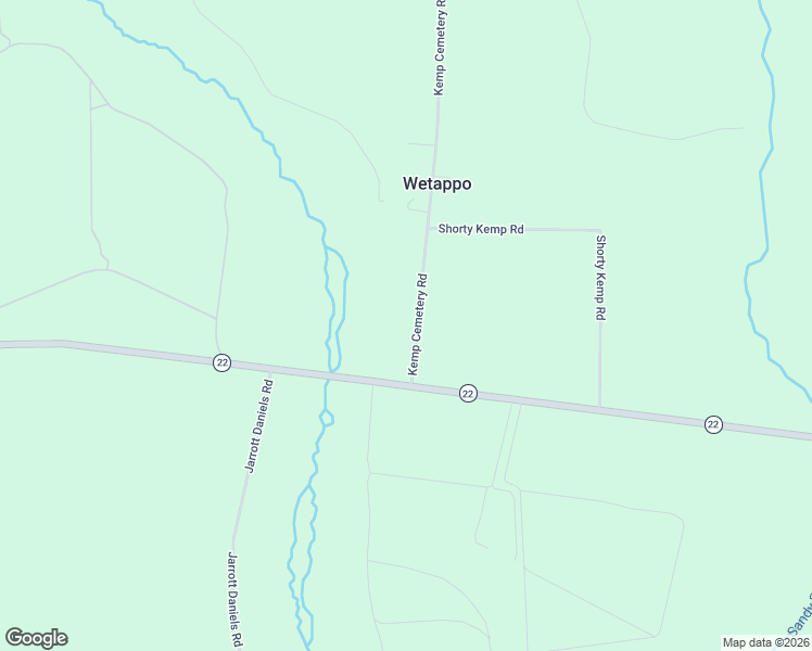 map of restaurants, bars, coffee shops, grocery stores, and more near 320 Kemp Cemetery Road in Wewahitchka