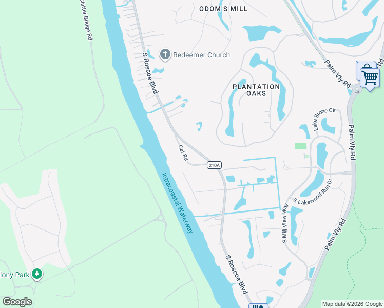 map of restaurants, bars, coffee shops, grocery stores, and more near 250 South Roscoe Boulevard in Ponte Vedra Beach