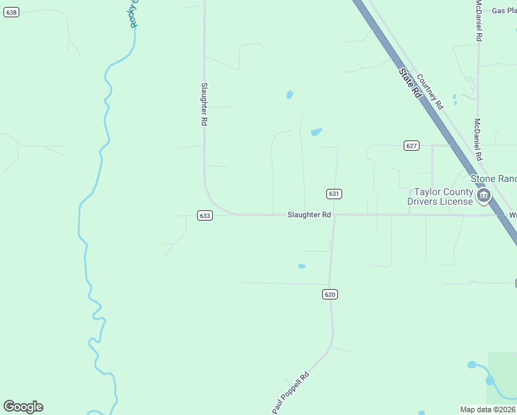 map of restaurants, bars, coffee shops, grocery stores, and more near 3284 Slaughter Road in Perry