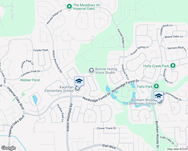 map of restaurants, bars, coffee shops, grocery stores, and more near 31326 Trinity Park Lane in Spring