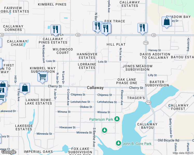 map of restaurants, bars, coffee shops, grocery stores, and more near 133 Kacy Lane in Panama City
