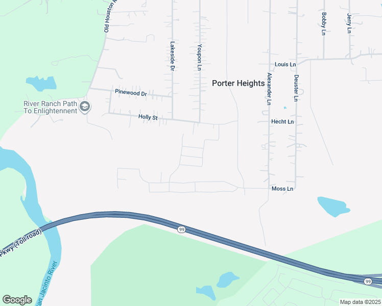 map of restaurants, bars, coffee shops, grocery stores, and more near 16280 Holly Street in Porter