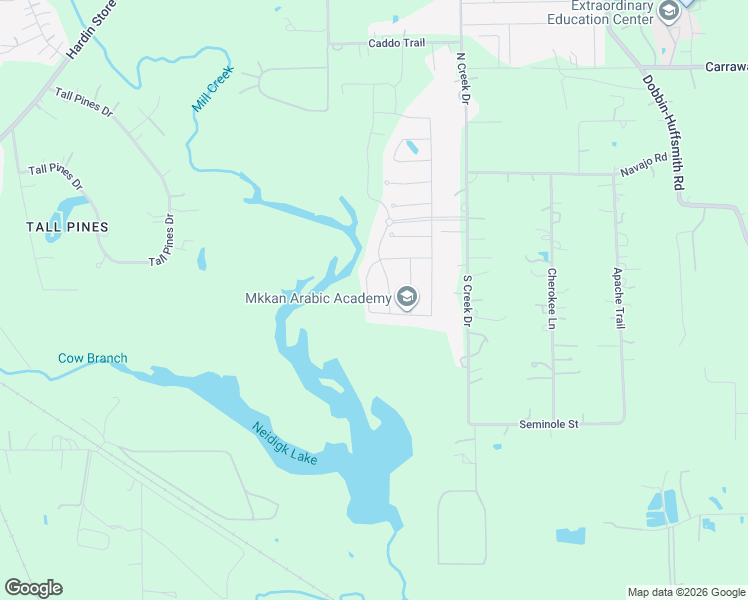 map of restaurants, bars, coffee shops, grocery stores, and more near 27109 South Creek Drive in Magnolia