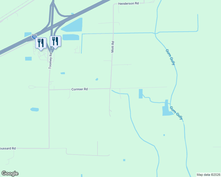 map of restaurants, bars, coffee shops, grocery stores, and more near 5698 Cormier Road in Vinton