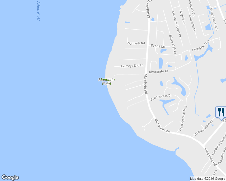 map of restaurants, bars, coffee shops, grocery stores, and more near 1251 Heron Point Rd in Jacksonville