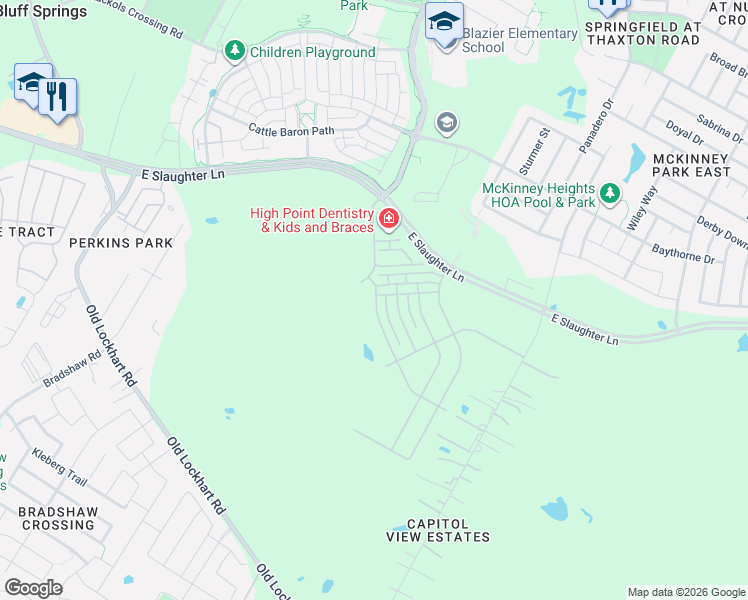 map of restaurants, bars, coffee shops, grocery stores, and more near 9308 Capitol View Dr in Austin