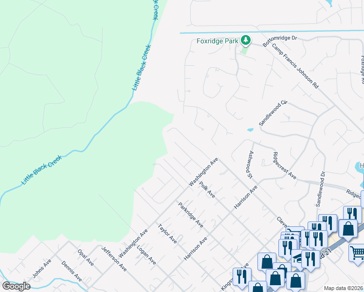 map of restaurants, bars, coffee shops, grocery stores, and more near 3254 Woodglen Drive in Orange Park