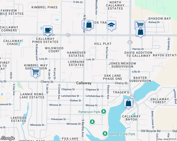 map of restaurants, bars, coffee shops, grocery stores, and more near 133 Kacy Ln in Panama City