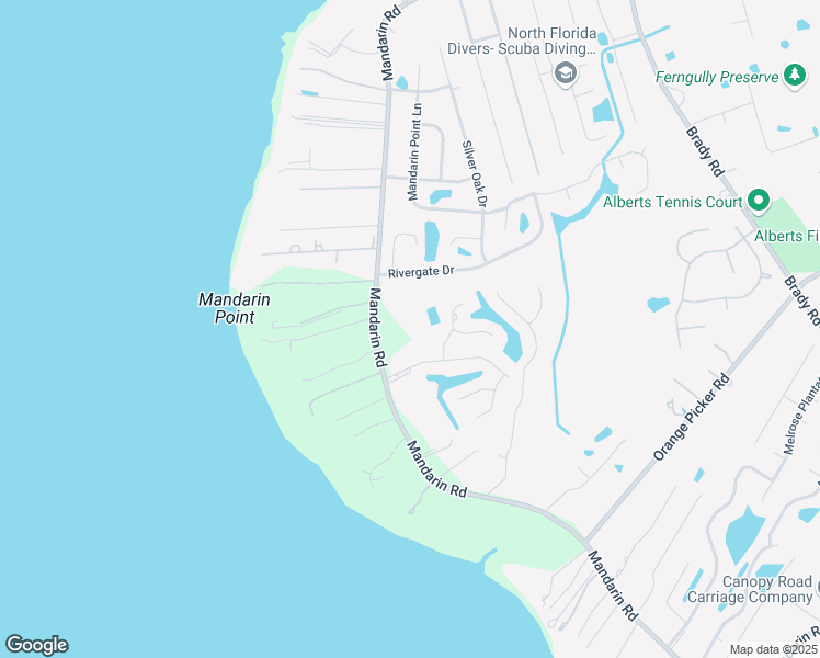 map of restaurants, bars, coffee shops, grocery stores, and more near 13267 Mandarin Road in Jacksonville