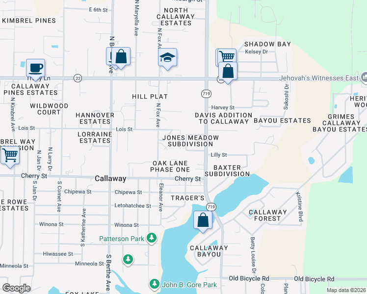 map of restaurants, bars, coffee shops, grocery stores, and more near 7325 Claudia's Way in Panama City