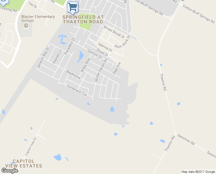 map of restaurants, bars, coffee shops, grocery stores, and more near 8833 Edmundsbury Drive in Austin