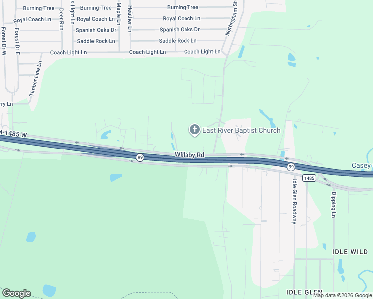 map of restaurants, bars, coffee shops, grocery stores, and more near 2749 Farm to Market 1485 in New Caney