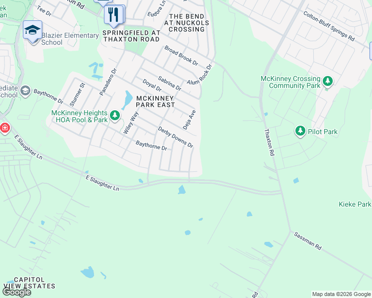 map of restaurants, bars, coffee shops, grocery stores, and more near 8809 Milton Lease Drive in Austin
