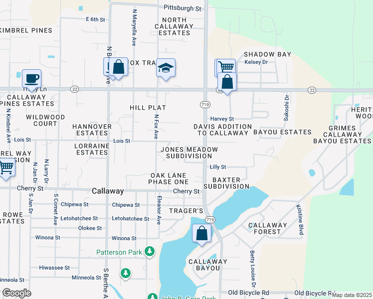map of restaurants, bars, coffee shops, grocery stores, and more near 7312 Claudia's Way in Panama City