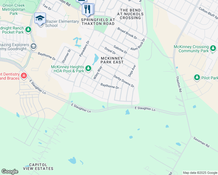 map of restaurants, bars, coffee shops, grocery stores, and more near 9000 Winter Haven Road in Austin