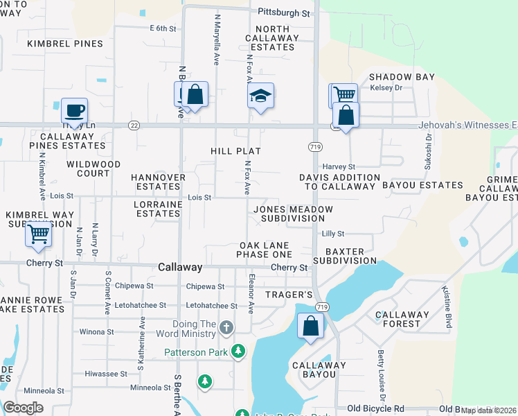 map of restaurants, bars, coffee shops, grocery stores, and more near 179 Reagan Road in Panama City