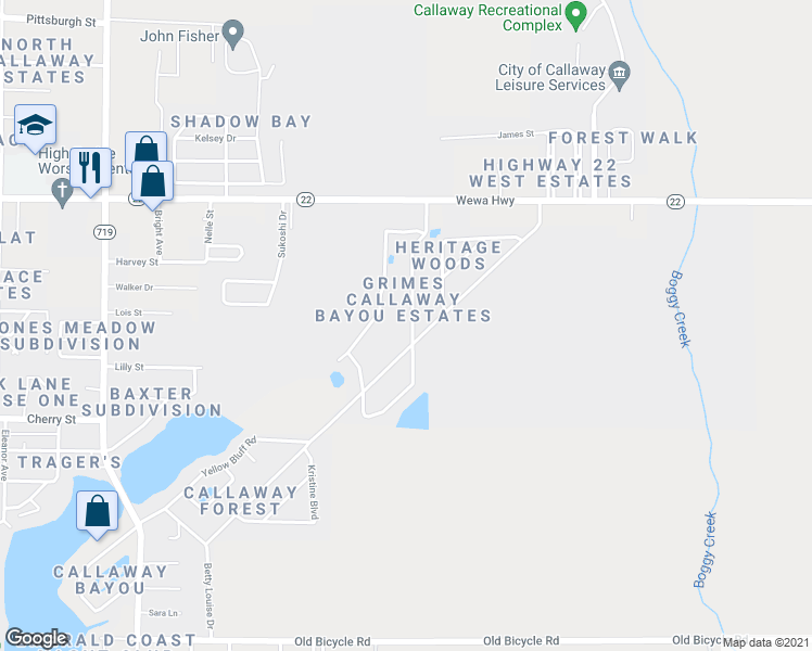 map of restaurants, bars, coffee shops, grocery stores, and more near 226 Hugh Thomas Drive in Panama City