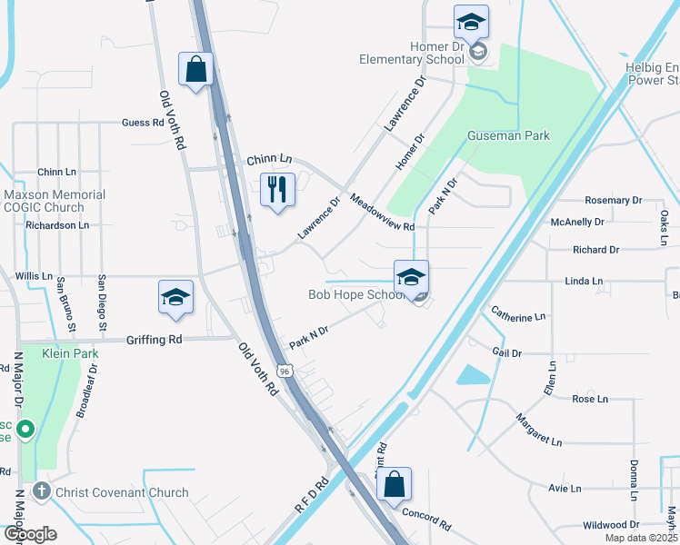 map of restaurants, bars, coffee shops, grocery stores, and more near 5955 Sunnydale Street in Beaumont