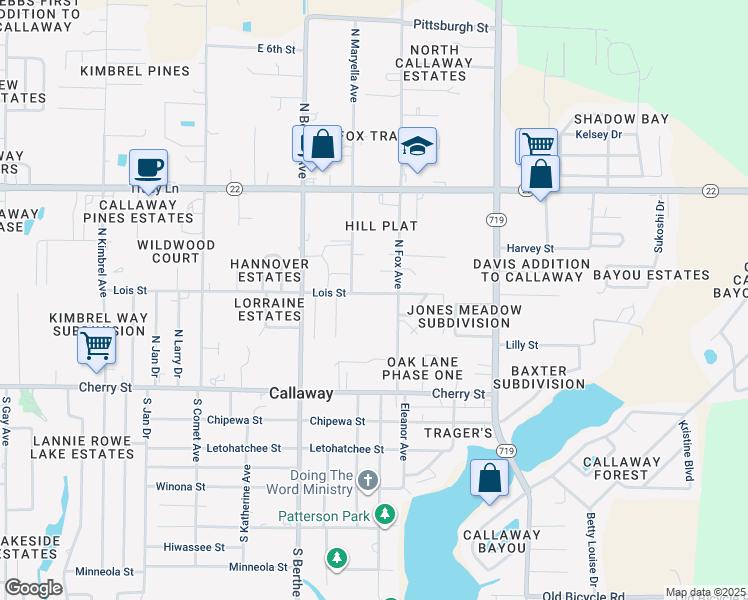 map of restaurants, bars, coffee shops, grocery stores, and more near 169 North Fox Avenue in Panama City