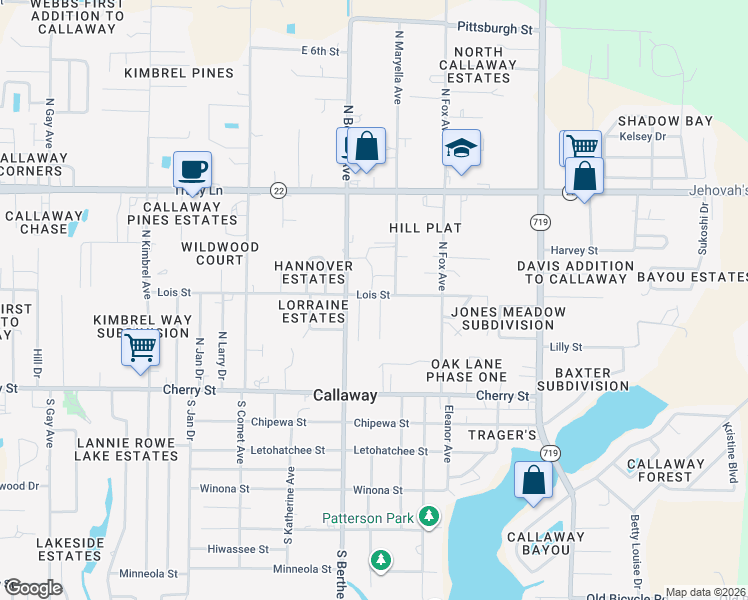 map of restaurants, bars, coffee shops, grocery stores, and more near 104 Christie Lane in Panama City
