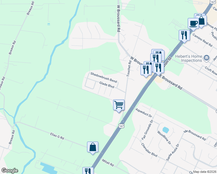 map of restaurants, bars, coffee shops, grocery stores, and more near 101 Pathway Lane in Lafayette
