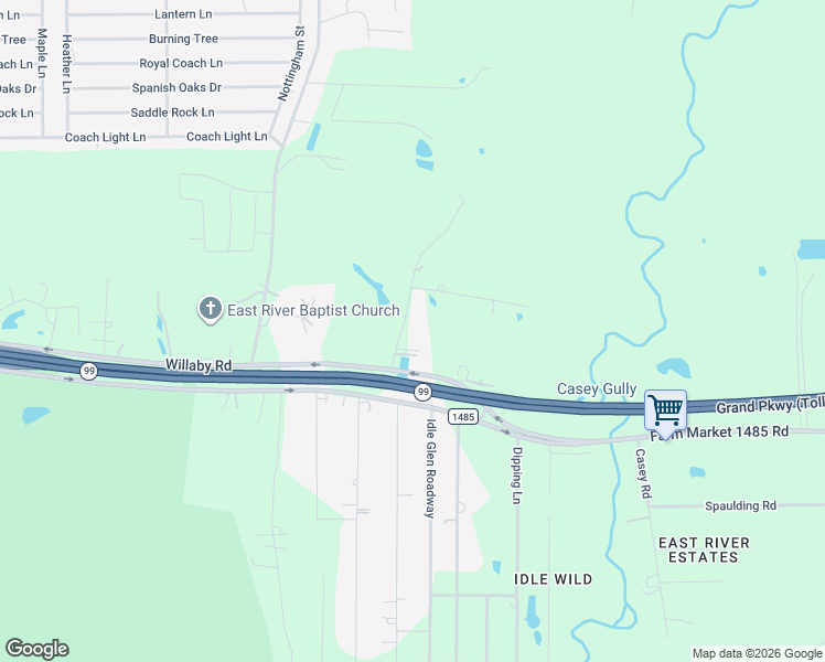 map of restaurants, bars, coffee shops, grocery stores, and more near 20237 Monday Hargrove Road in New Caney
